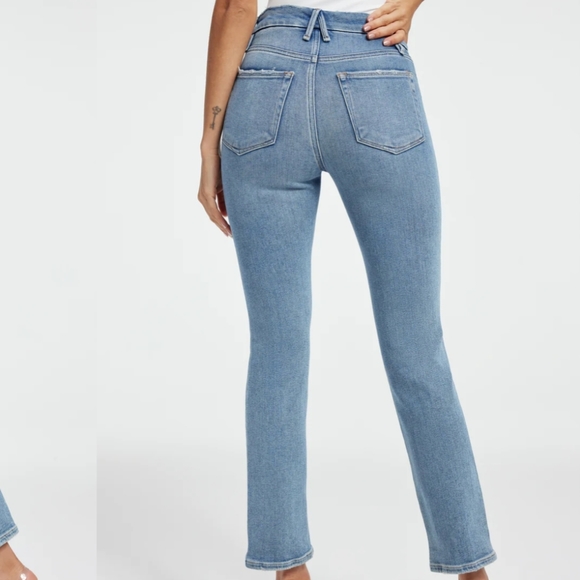 Good American Good Legs Straight Jeans in blue size 6 new with tag - Picture 5 of 17